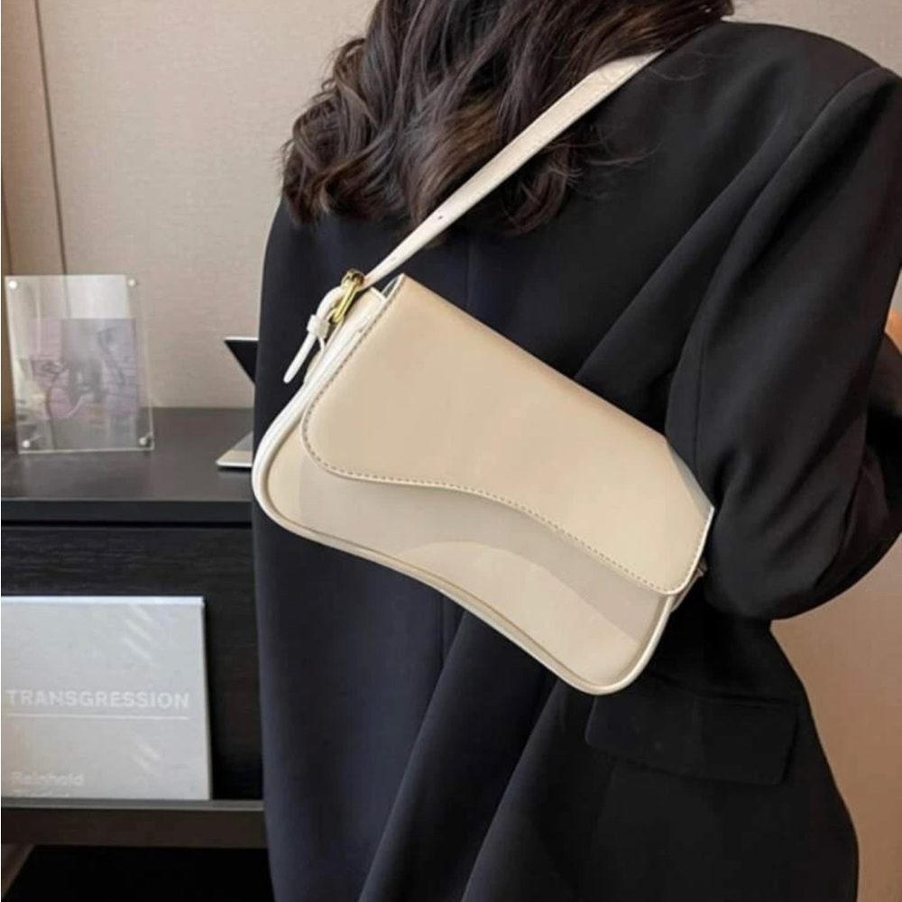 Never used white leather purse